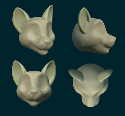 Foam Feline Fursuit Head Base