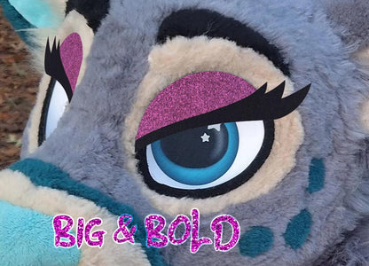 Glitter Fursuit Eyelids: Waterproof, Customizable Fashion Lids