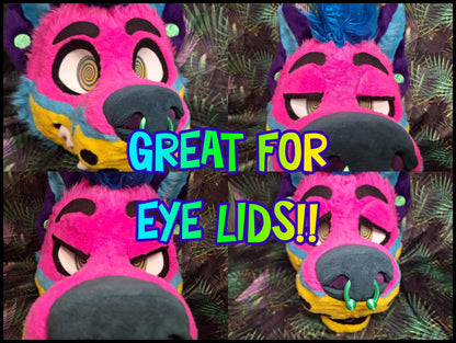 Hook & Loop by the Foot - DIY Fursuit Supplies - Eye Lids