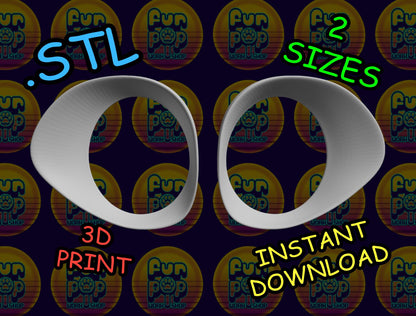 Fursuit "Follow Me" Eye Blank HC STL (Digital Download)