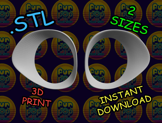 Fursuit "Follow Me" Eye Blank HC STL (Digital Download)